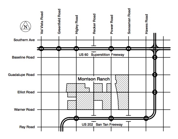 Morrison Ranch location in Gilbert