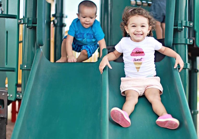 Kids on Slide